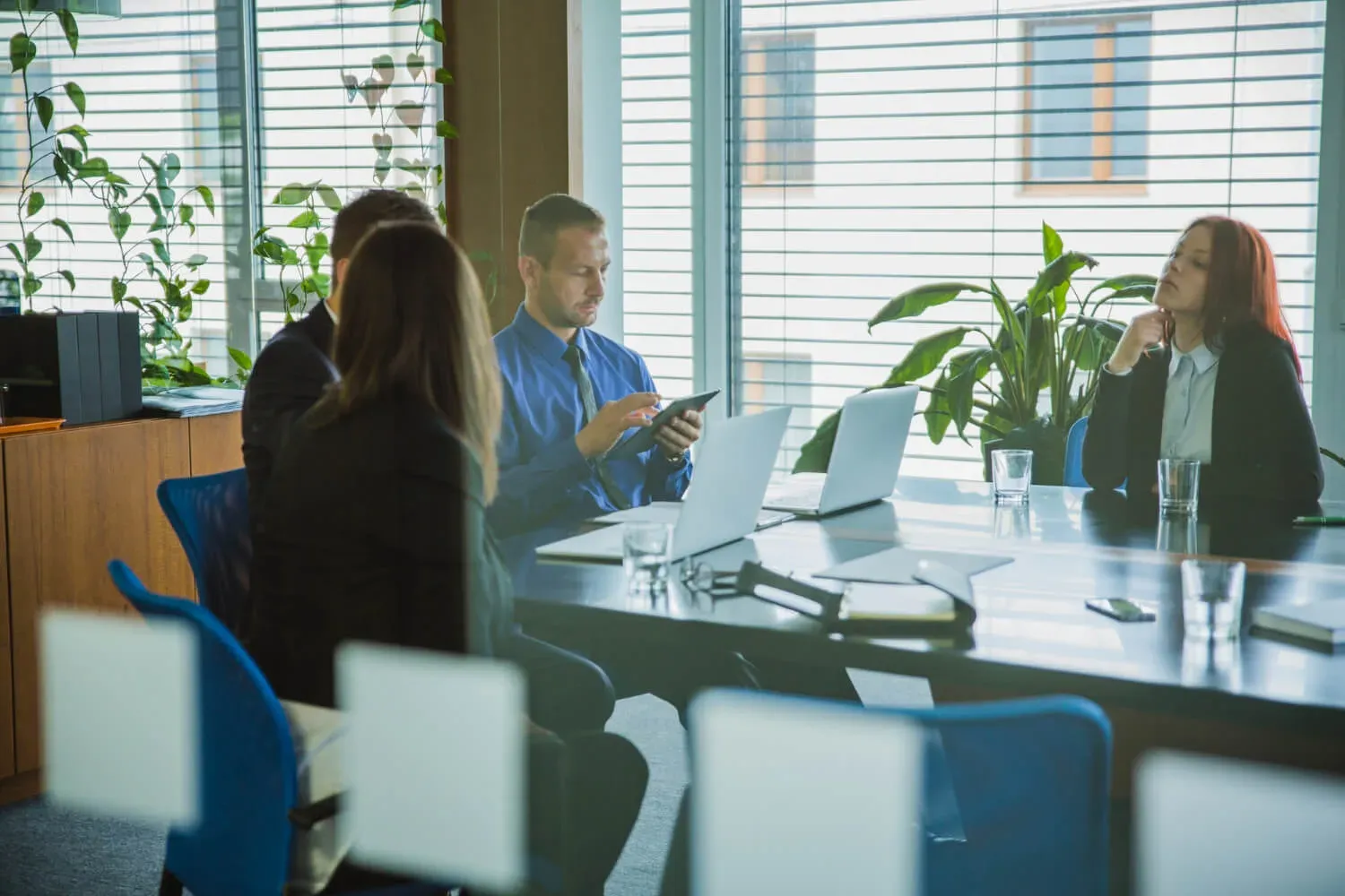 Senior digital agency leadership recruitment meeting